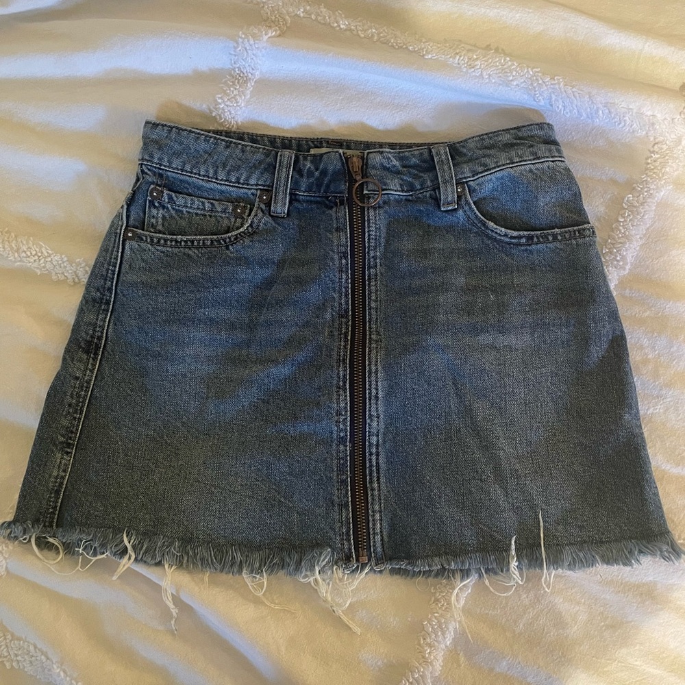 Free People Jean Skirt